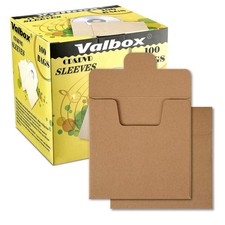 ValBox CD Sleeves 100 Packs Kraft Paper Envelopes 5 x 5 Inches 5x 5", Brown