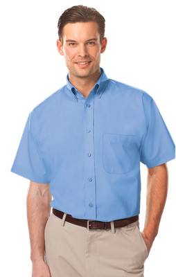 Blue Generation BG7210S Men's Short Sleeve Value Poplin Shirt