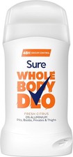 Sure Fresh Citrus Whole Body Deodorant Women's Deodorant Stick with a fresh airy