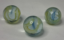 Vintage Vitro Horseshoe Cat  s Eye Set Of 3 Shooter Marbles All Near Mint 526007