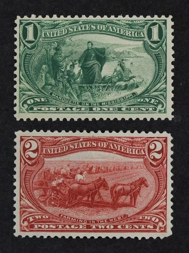 CKStamps: US Stamps Collection Scott#285 Mint NH OG #286 Mint H OG