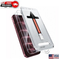 2 Pack iPhone 18 17 16 15 14 13 Pro Max Air Screen Protector GLASS Magic Install