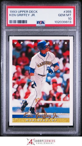 1993 UPPER DECK #355 KEN GRIFFEY JR. MARINERS HOF PSA 10