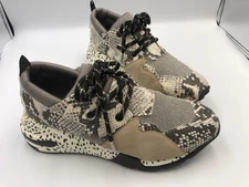 Steve Madden Cliff Natural Snake sneakers Women’s Size 10M