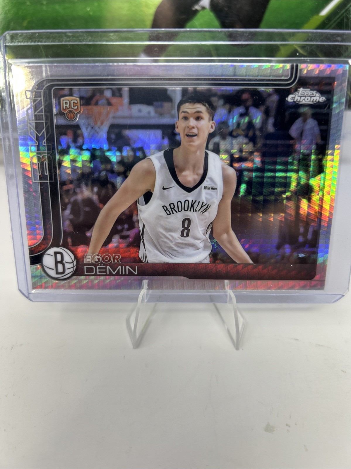 2025-26 Topps Chrome Egor Demin RC Prism Refractor Brooklyn Nets Rookie #258 R35
