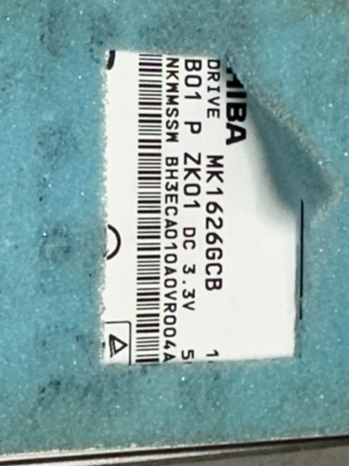 Toshiba 1.8" 160GB MK1626GCB ZIF Hard Drive for Apple iPod Classic 6th A1238 - Image 2 of 4