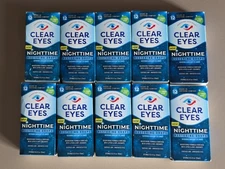 10 x Clear Eyes Nighttime Restoring Eye Drops Relief Dry Eye 0.5 Fl Oz 5/26