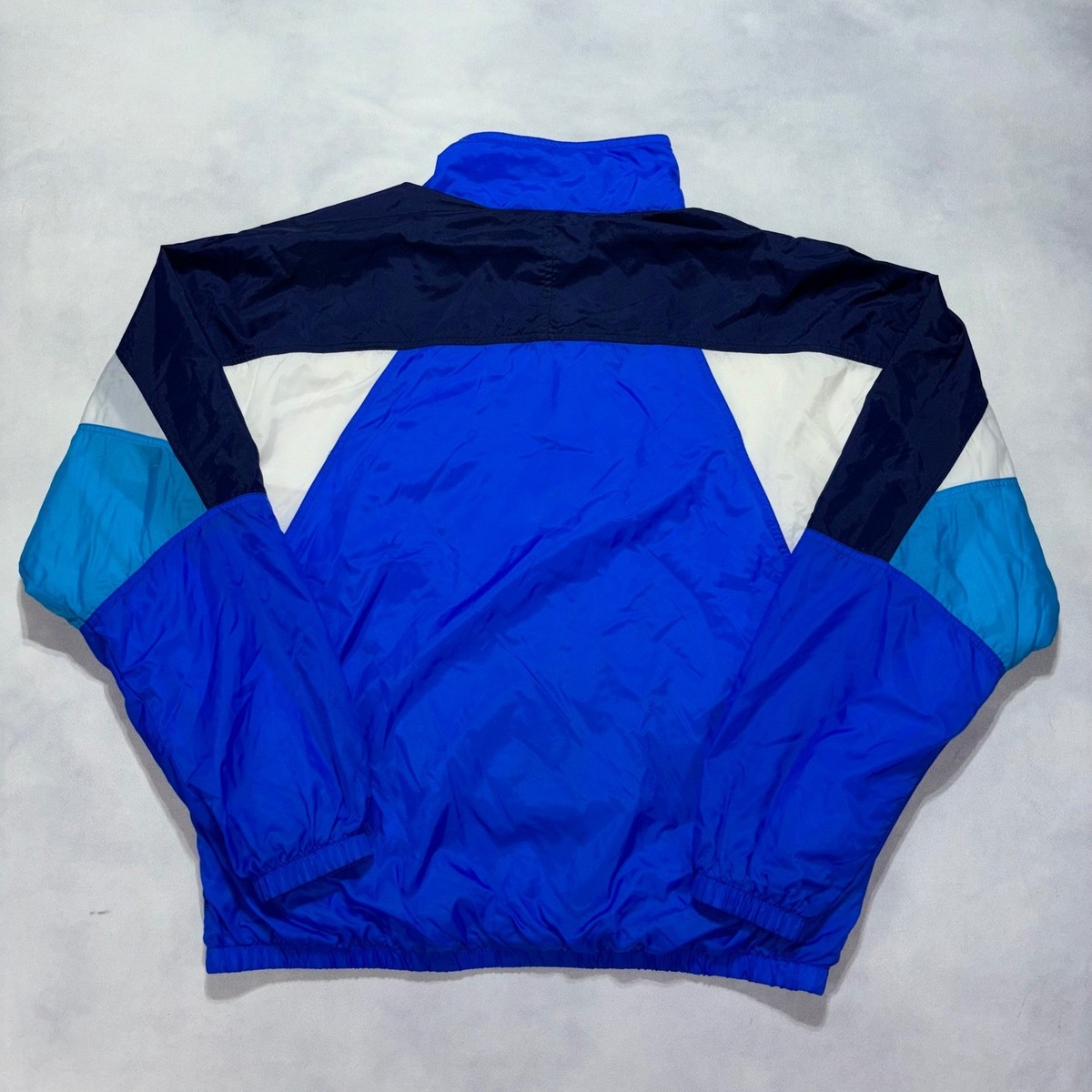 1990's  track jacket ドイツ製　4号　青色 Vintage 90's Nike Track Suit Men's XL Blue Colorblock Windbreaker
