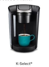 Keurig K-Select Single Serve Matte Black Coffee Maker