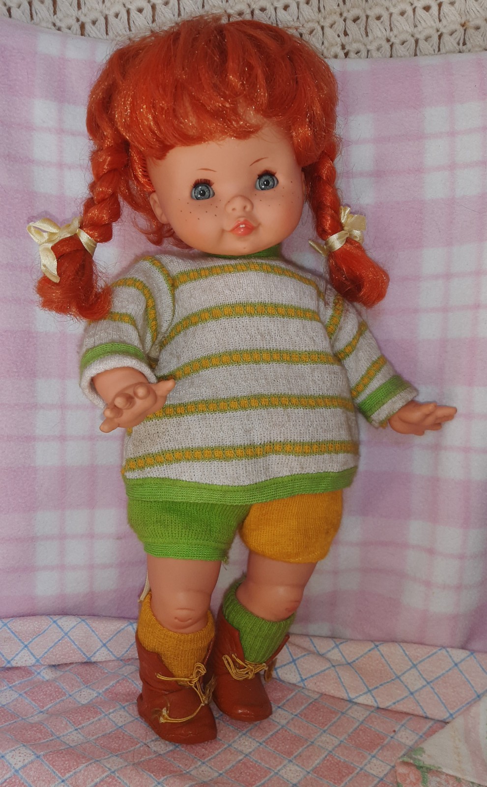 BAMBOLA PIPPI CALZELUNGHE LANGSTRUMP VINTAGE DOLL  INTROVABILE PUPPEN
