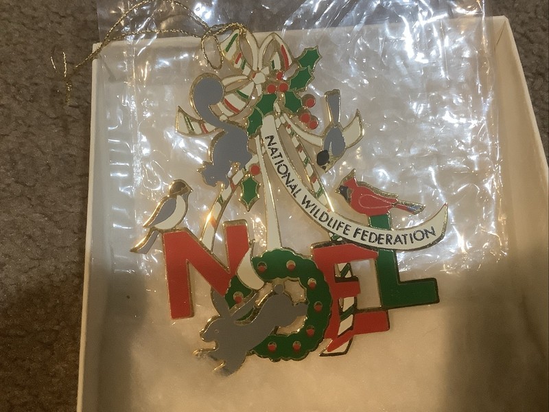 National Wildlife Federation Metal Handing Noel Ornament