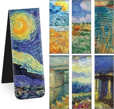 Magnetic Bookmarks 14Pcs Book Mark 3.1’‘ Page 14PCS, Impressionist Paintings 