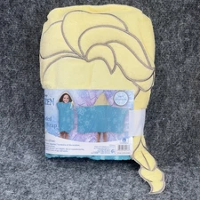 DISNEY FROZEN KIDS ELSA HOODED BATH TOWEL WRAP BLUE W/ SNOWFLAKES 24" X 50" NEW