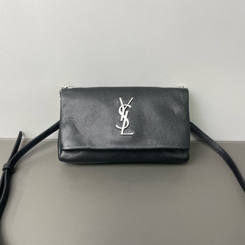 YSL Hollywood Black Leather Shoulder Crossbody Bag For Women