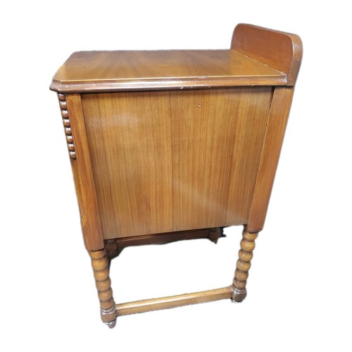 Vintage Federal Style Bobbin Spool Leg 2-Drawer Side Table Nightstand - Picture 10 of 13