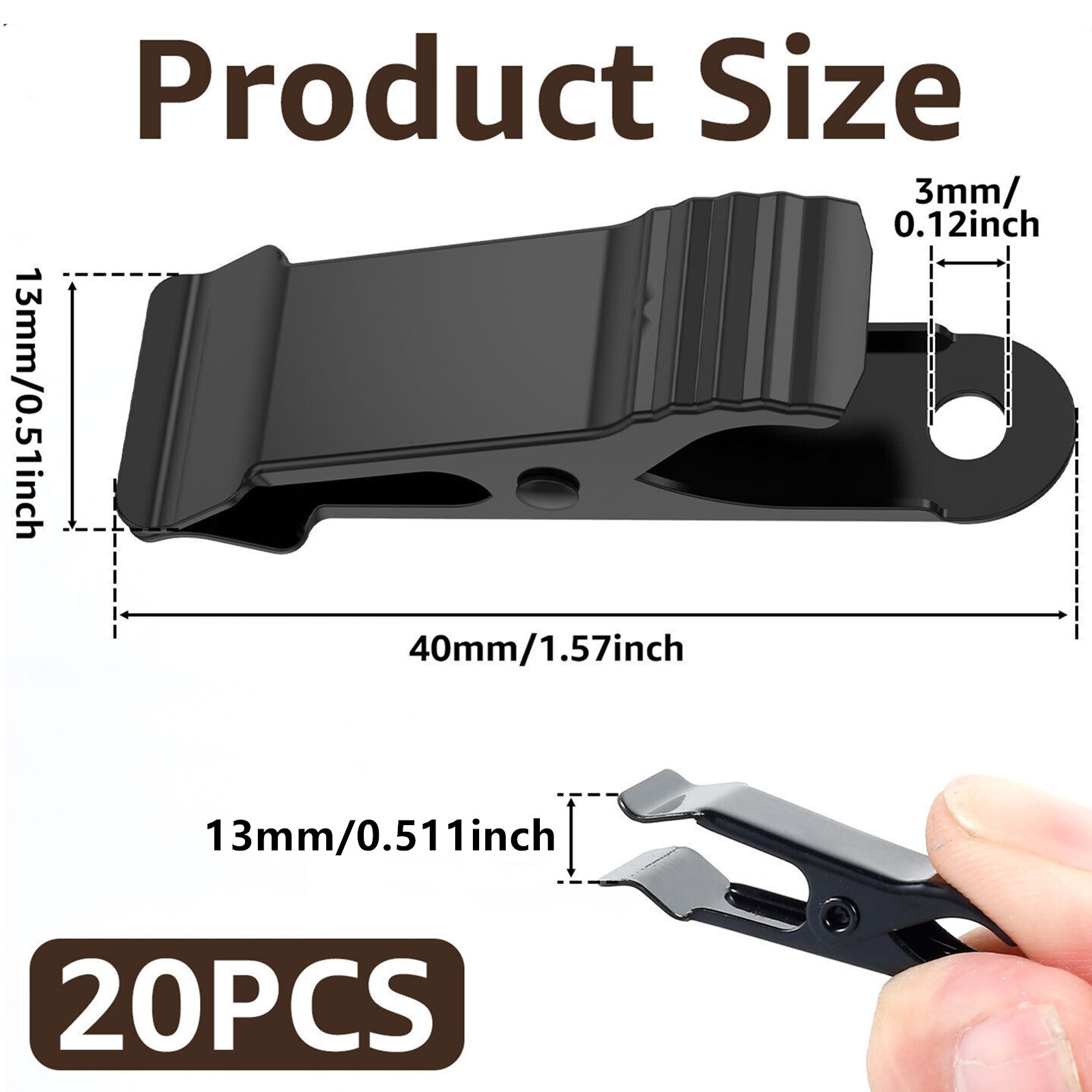 20X Black Metal Mini Clamps Spring Clamp Alligator Clips Alligator Clamp