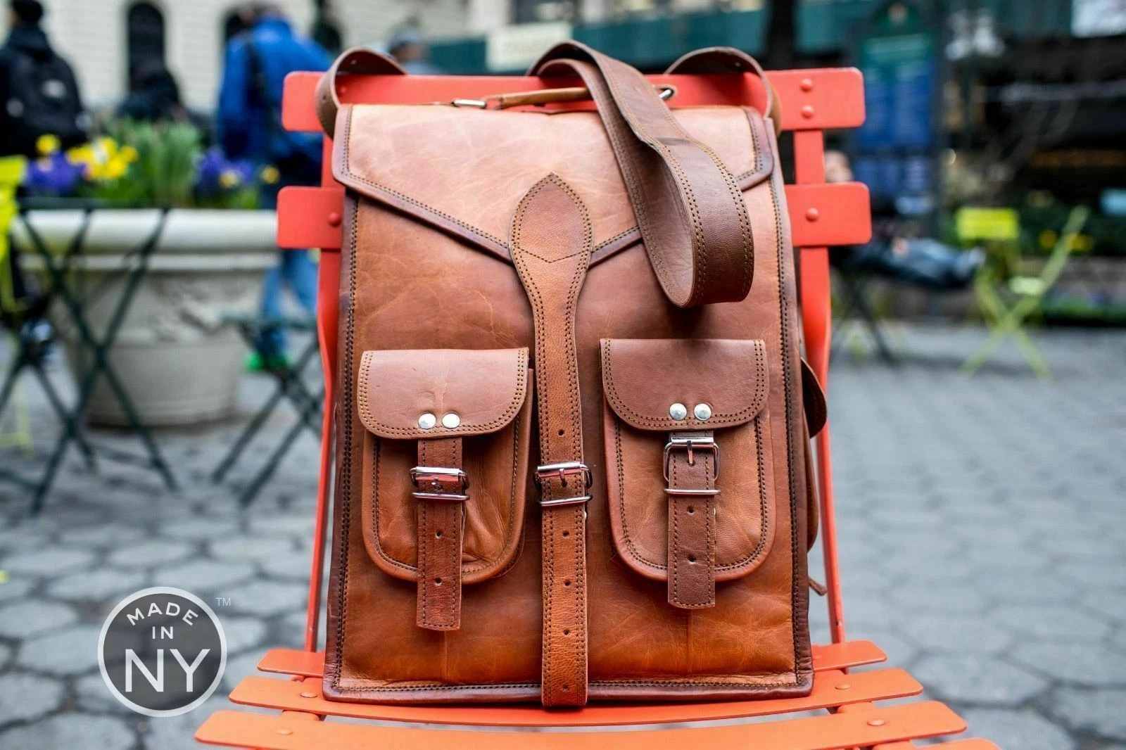 Leather Bag Backpack Laptop Vintage Rucksack Genuine Brown Travel New Messenger