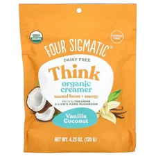Think Organic Creamer, Dairy Free, Vanilla Coconut, 4.23 oz (120 g)