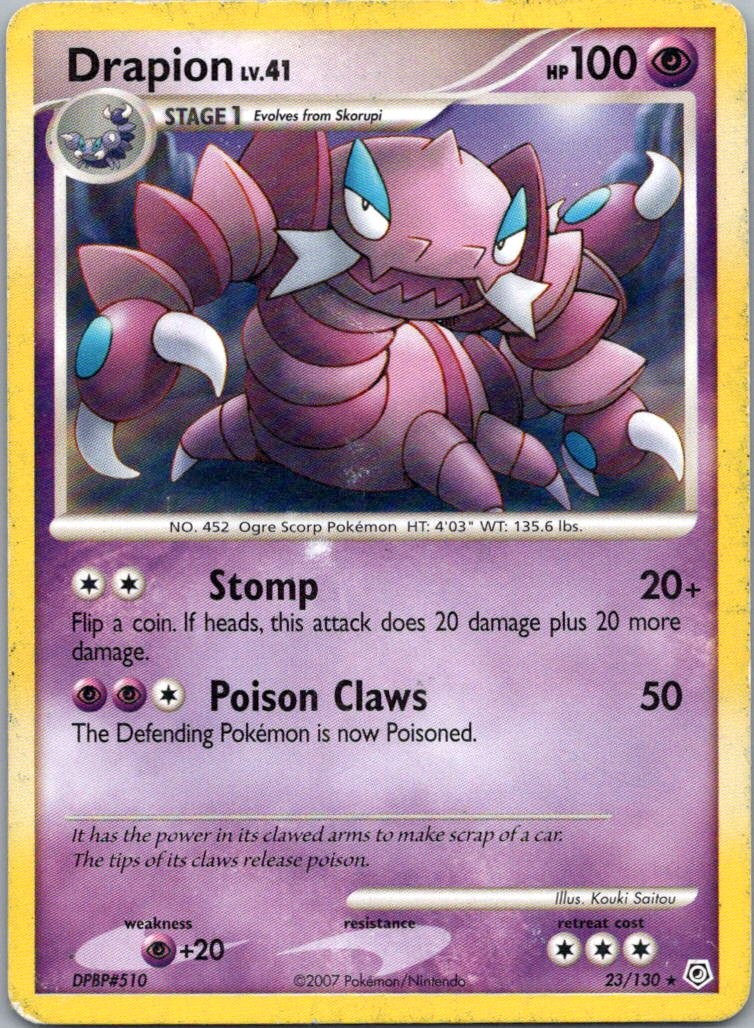 Pokemon TCG Drapion 23/130 Diamond Pearl MP