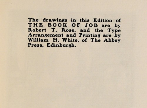 Robert T Rose / SPECIAL PRESS RELIGION THE BOOK OF JOB Limited Edition #298843 - Imagen 2 de 4