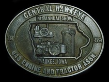 TI09126 VINTAGE 1989  CENTRAL HAWKEYE GAS  ENGINE TRACTOR ASSN.  BELT BUCKLE