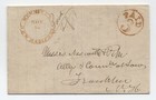 1851 henniker NH red double CDS stampless large paid 3 in circle rate [k.1389] — photo 1