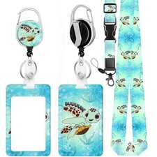 Turtle Lanyard for ID Badge Holder Breakaway and Adjustable Lanyards for ID B...