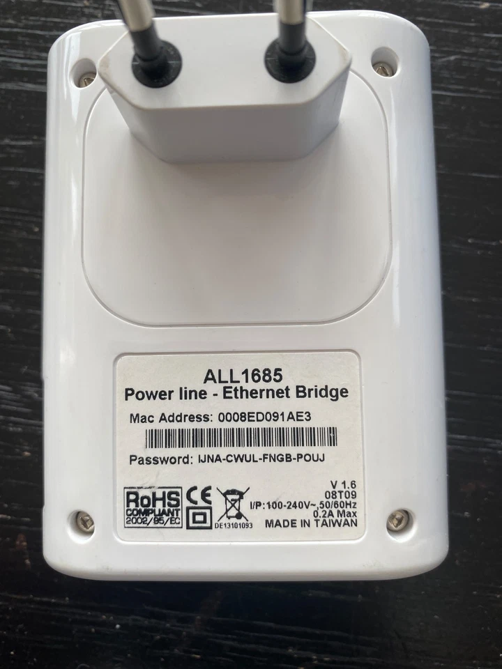 ALLNET ALL1685 Powerline Netzwerk Adapter 85 Mbps Weiß - Bild 4 von 4