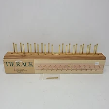 Woodlore Cedar Tie Rack w Brass Screws Up To 24 Ties Aromatic Holder Divider
