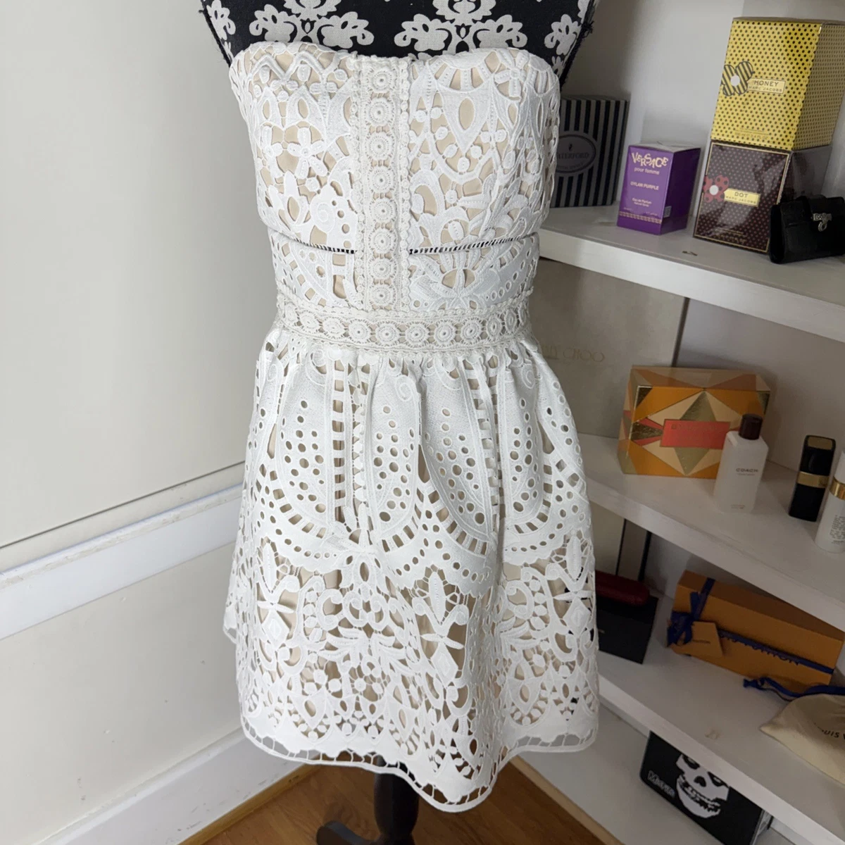knee length dresses for ladies Jade Woven Lace Tube Dress main image 1