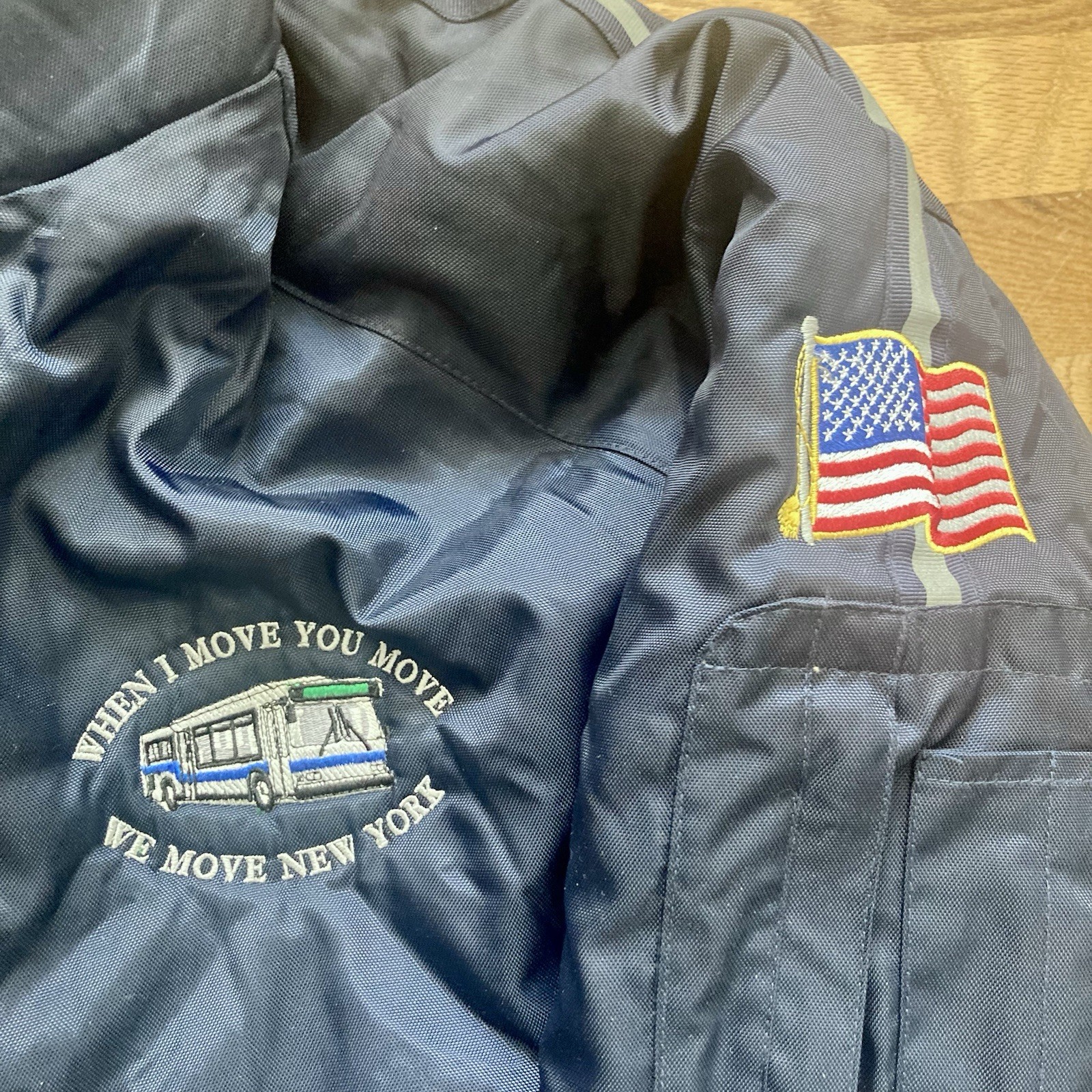 RARE! VTG MTA TRANSIT NYCTA NEW YORK SURFACE BOMBER JACKET UNIFORM W/TWIN TOWERS image 4