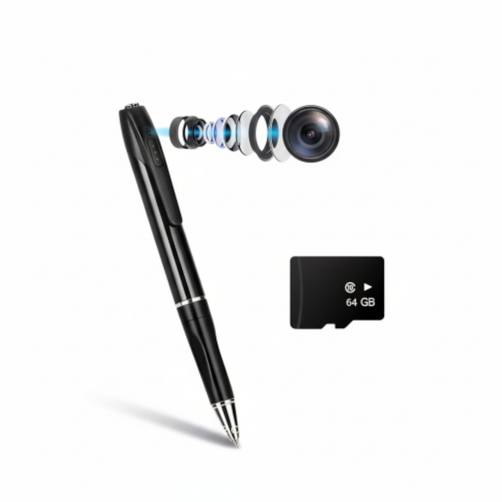 Pen With 64gb Support &ndash; Black Writing Pen With Usb & Refil