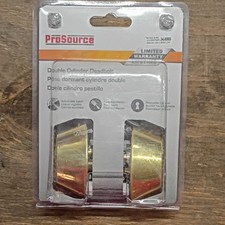 ProSource Double Cylinder Deadbolt Polished Brass Rekeyable 36888