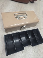 Vintage Buddy Products Metal Cash Money Box Made In USA With Tray