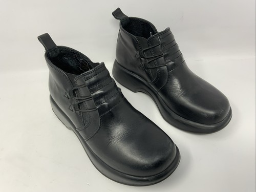 Dansko schwarze Slipper Leder Bootie Damengröße US 5,5 - 6 EU 35 dicke Sohle Schuh - Bild 6 von 13