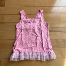 Canotta Mezzo Piano Rosa Pois Design Tulle Frill Bambini Misura 120cm