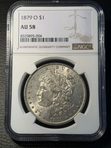 1879 O MORGAN DOLLAR NGC AU58