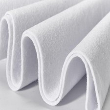 Soft White Felt Fabric Roll 18x36 Inch 1.6mm Thick Non-Woven Craft Material for