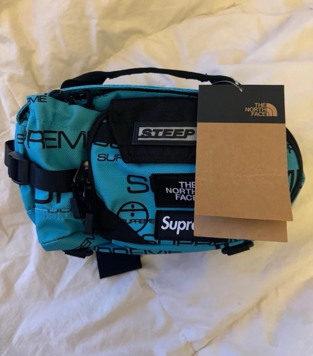 Supreme x The North Face Steep Tech Waist Bag Teal & Black FW22 