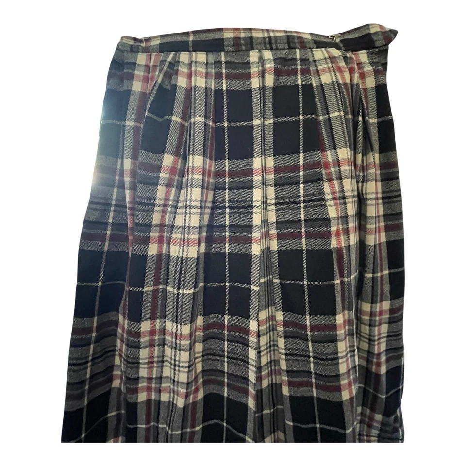 Falda plisada a cuadros vintage YVES Saint Laurent Rive Gauche para mujer talla 6 EU 36 Foto 2 de 4