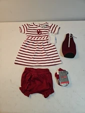 NCAA Oklahoma Sooners OU Logo Dress Crimson Two Feet Ahead Newborn Socks & Bonus