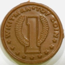 1960's Whitman Play Money / Plastic Toy Coin  1 Cent Wheat Penny