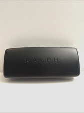 RALPH LAUREN BLACK AUTHENTIC EYEGLASSES SUNGLASSES HARD CLAM SHELL CASE CLOTH