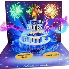 APOTODITO Geburtstagskarte mit Musik und Licht, Pop Up Geburtstagskarten auf ...