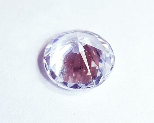 5.00+ Ct White Zircon Round Shape Loose Gemstone Cambodian With Free Gift - Picture 6 of 7