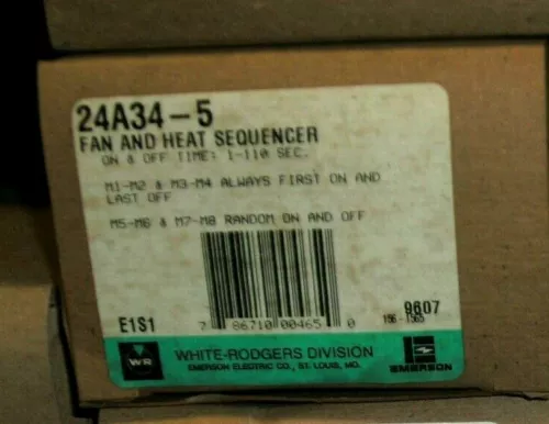 White Rodgers / Emerson 24A34-5 Fan & Heat Sequencer 