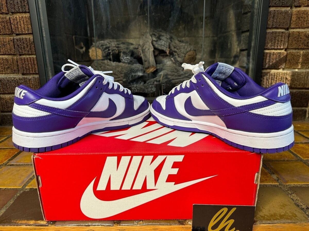 Mens 10 Nike Dunk Low Championship Purple Athletic Lifestyle Mens 10 Nike Dunk Low Championship Purple Athletic Lifestyle
