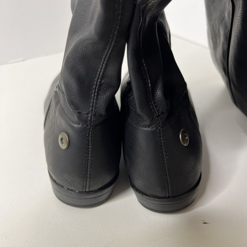 Call It Spring Black Faux Leather Side Zip Thin Knee High Boots Women’s Sz 6.5 - Picture 6 of 11