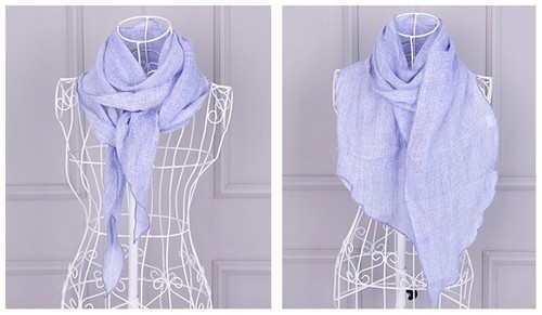 Sommer Sonnenschutz cool leicht schick rein 100% Leinen Schal Tuch Halstuch 25cm*180cm - Bild 9 von 18