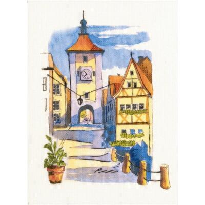RTO Plattstichset ''Malen mit Faden'' DT-M008, Stickbild vorgezeichnet, 15x21 cm